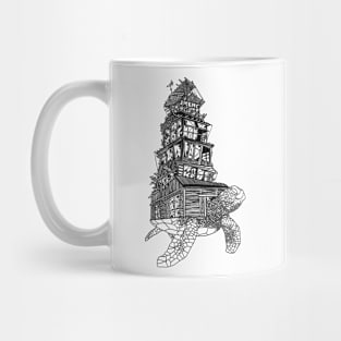 Flying turtle digital sketch Mug